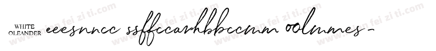 White Oleander Upri字体转换